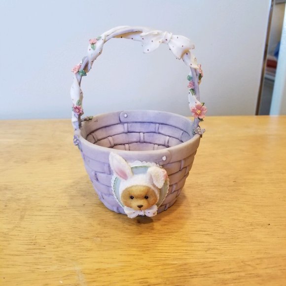 Cherished Teddies Other - Cherished Teddies Some Bunny Loves You Easter Basket - Lavender